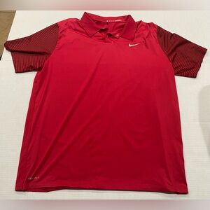 Tiger Woods Collection TW Nike 2014 Sunday Red Performance XL Polo W/Mystic Rock